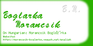 boglarka morancsik business card